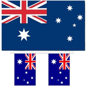 Landen vlaggen versiering set Australie 2x artikelen - Vlaggen