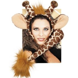 Giraffe verkleed setje voor volwassenen - Verkleedattributen