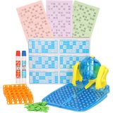 Blauw/Geel Bingo Spel - Complete Set met Molen - 148x Bingokaarten - 2x Stiften