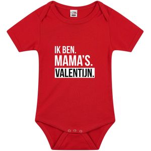 Mamas valentijn cadeau baby rompertje rood jongens/meisjes - Feest rompertjes