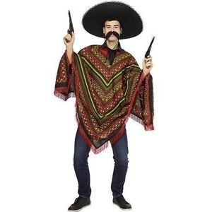 2x stuks voordelige Mexicaanse verkleedkleding poncho  - Carnavalskostuums