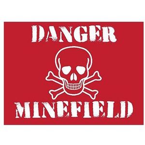 Wandplaat Minefield - Metalen wandbordjes