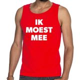 Ik moest mee tanktop / mouwloos shirt rood heren - Feestshirts