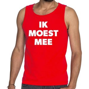 Ik moest mee tanktop / mouwloos shirt rood heren - Feestshirts