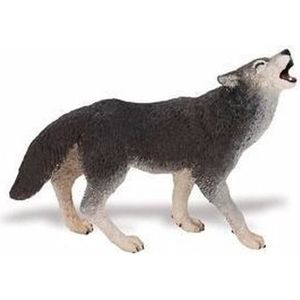 Plastic dieren huilend wolfje 9 cm - Speelfiguren