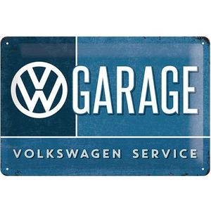 Nostalgisch muurplaatje 20 x 30 Volkswagen - Metalen wandbordjes