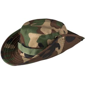 Carnaval verkleed Soldaten hoed Ranger - camouflage groen - voor volwassenen - Militairen/leger them - Verkleedhoofddeksels