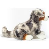 Knuffeldier hond Australische herder - zachte pluche stof - premium kwaliteit knuffels - 30 cm - Knuffel huisdieren