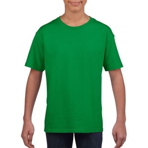 Groen basic t-shirt met ronde hals voor kinderen / unisex van katoen - T-shirts