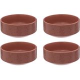 Secret de Gourmet Soepkommen/schaaltjes - 4x - Loft - keramiek - D15xH7 cm - terracotta - Stapelbaar