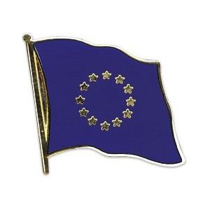 Supporters pin/broche/speldje vlag Europa - Decoratiepin/ broches