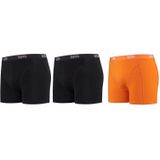 Lemon and Soda mannen boxers 2x zwart 1x oranje M - Boxershorts