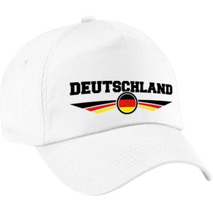 Duitsland / Deutschland landen pet / baseball cap wit volwassenen - Verkleedhoofddeksels