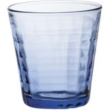 16x Drinkglazen/waterglazen blauw Prisme hardglas 22/27,5 cl - Drinkglazen