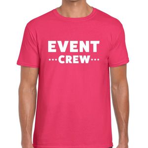 Roze event crew shirt voor heren - Feestshirts