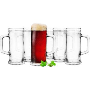 Bierglazen - Bierpullen - 6x - 500 ml - glas - Oktoberfest - Bierglazen