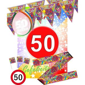 Feestpakket 50 jaar/Sarah thema - M - feestdecoraties - Feestpakketten