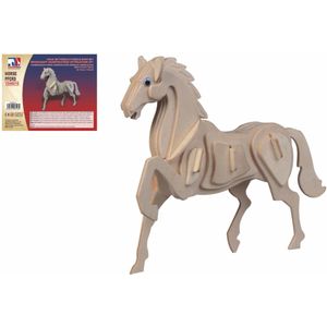 Houten 3D puzzel paard 20 cm - 3D puzzels