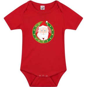 Kerst romper met Kerstman print rood voor babys - Rompertjes