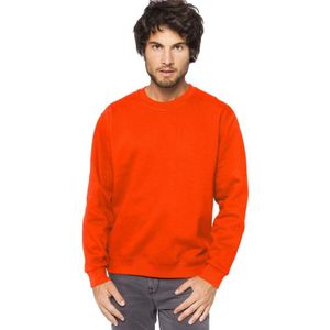 Oranje sweater/trui katoenmix voor heren - Sweaters