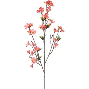 Kunstbloem Azalea bloesem - 90 cm - koraal roze - Kunst zijdebloemen - Kunstbloemen