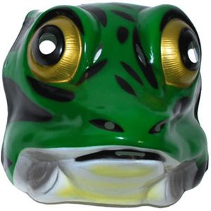 Plastic kikker masker groen - Verkleedmaskers