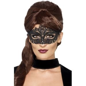 Zwart kanten oogmasker voor dames - Verkleedmaskers
