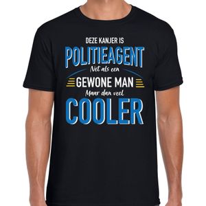 Deze kanjer is Politie agent cadeau t-shirt zwart voor heren - Feestshirts