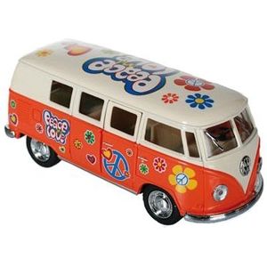 Oranje VW model bus 12,5 cm - Speelgoed auto's