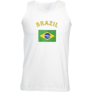 Brazilie vlaggen tanktop/ t-shirt - Feestshirts