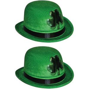 4x stuks st. Patricks day thema groene bolhoed - Verkleedhoofddeksels