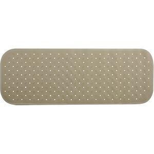 MSV Douche/bad anti-slip mat badkamer - rubber - beige - 36 x 97 cm - met zuignappen - extra lang formaat