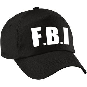 Zwarte FBI politie agent verkleed pet / cap voor volwassenen - Verkleedhoofddeksels