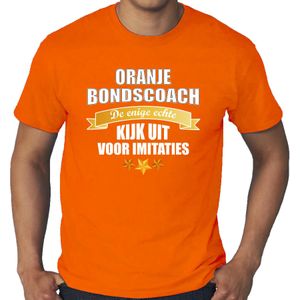 Grote maten oranje t-shirt de enige echte bondscoach Holland / Nederland supporter EK/ WK voor heren - Feestshirts