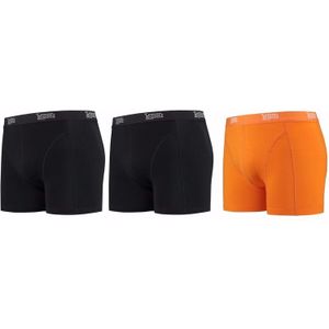 Lemon and Soda mannen boxers 2x zwart 1x oranje L - Boxershorts