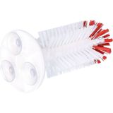 Buemag Spoelborstel - 2x - glazen afwassen - 8 x 8 x 19 cm - rood - professionele horeca borstel - Afwasborstel