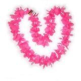 Tropische Hawaii party verkleed accessoires set - Flamingos zonnebril - bloemenkrans roze - Verkleedkransen
