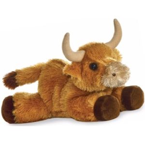 Speelgoed stier/koe knuffel 20 cm Schotse Hooglanders - Knuffel boederijdieren