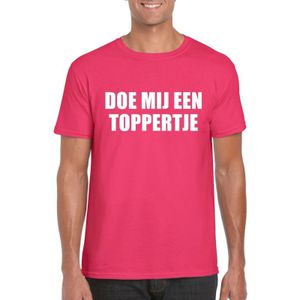 Toppers Doe mij een Toppertje shirt roze heren - Feestshirts