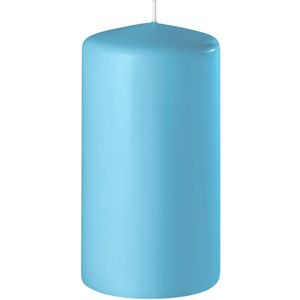 Enlightening Candles Cilinderkaars/stompkaars Turquoise Blauw - 6 x 8 cm - 27 Branduren