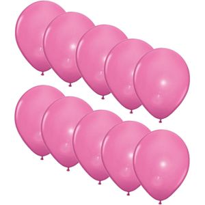 10x stuks Led lampjes/licht ballonnen lichtroze 27 cm - Ballonnen