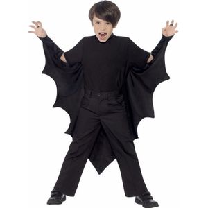 Zwarte vleermuizen cape voor kinderen - Verkleedattributen