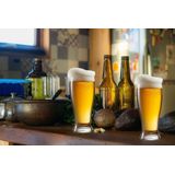 LAV Bierglazen - 4x - 565 ml/0,56L - stevig glas - Stijlvolle glazen - Halve liter/groot formaat - Voor de liefhebber
