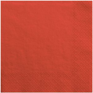 60x Papieren tafel servetten rood 33 x 33 cm - Feestservetten