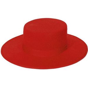 Spaanse verkleed hoed rood voor volwassenen - Verkleedhoofddeksels