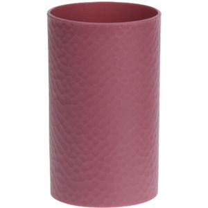 Oudroze badkamer beker 11 cm - 300 ml - Badkameraccessoires - Drinkbeker