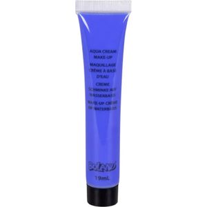 Schmink/make-up tube - blauw - 19 gram - waterbasis - carnaval/Halloween - Schmink