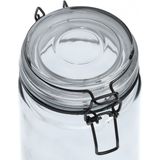 Zeller Voorraadpotten/bewaarpotten - 4x - 1L - glas - met beugelsluiting - D10 x H20 cm