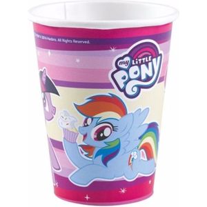 My Little Pony thema drinkbekers 8x stuks - Feestbekertjes