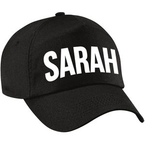 Sarah cadeau pet /cap zwart voor dames - Verkleedhoofddeksels